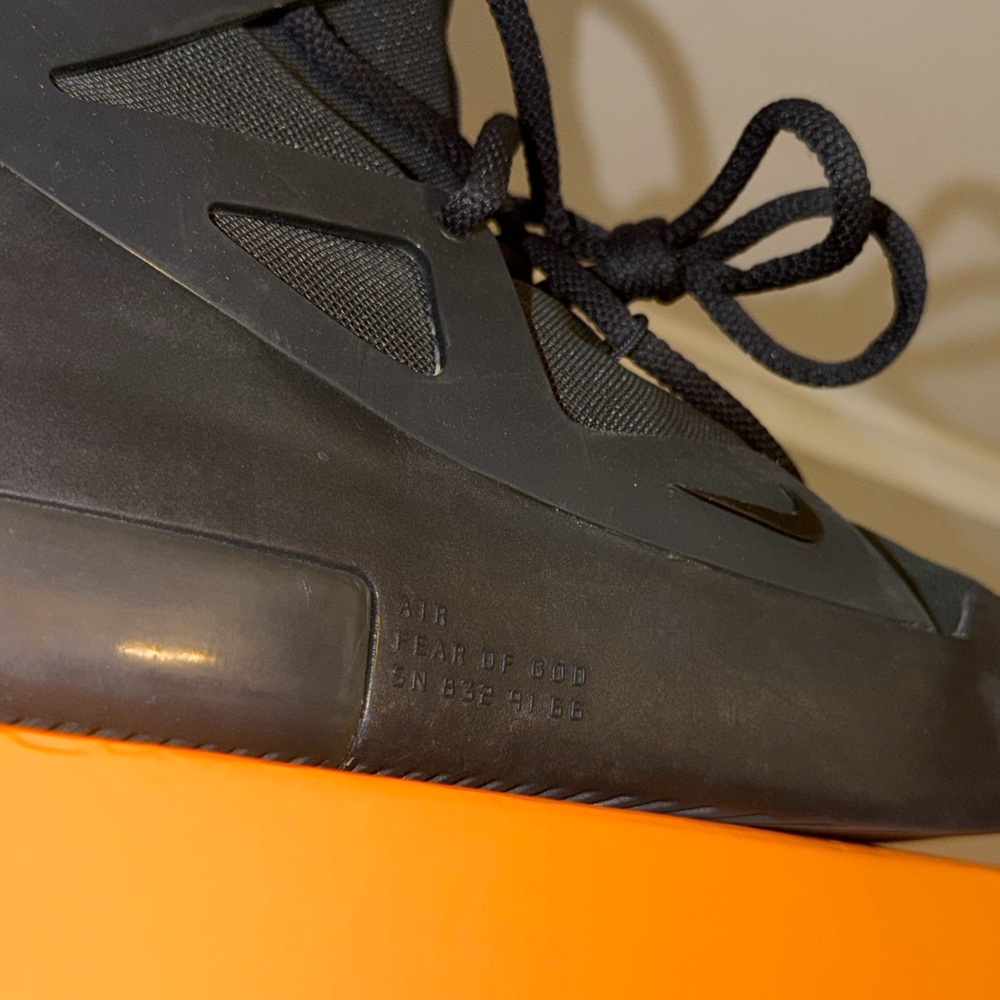 Rare NIKE x Fear Of God “Triple Black” Sneakers 2020 Release w/ box - Picture 10 of 16